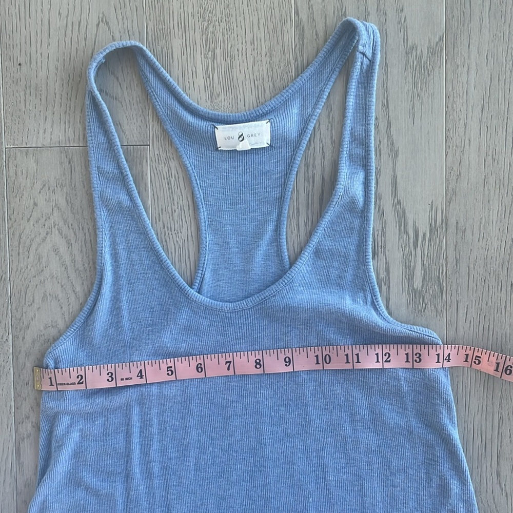 Lou & Grey Light Blue Sleeveless Mini Dress Racerback Size Small - Picture 3 of 4